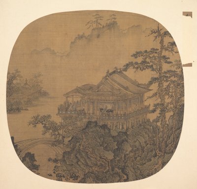 Pavillon an einem See von Unbekannt