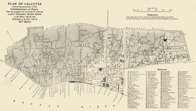 Plan von Kalkutta, 1925 von Unbekannt