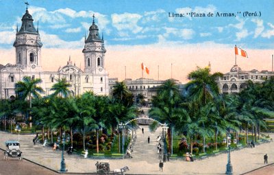 Plaza de Armas, Lima, Peru, frühes 20. Jahrhundert von Unbekannt