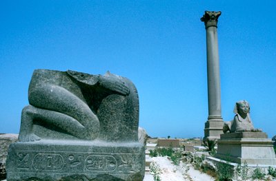 Pompeys Säule, Alexandria, Ägypten von Unbekannt