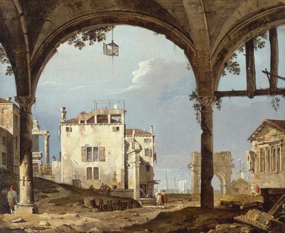Portikus mit einer Laterne, 1741-45 von Unbekannt