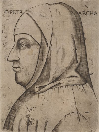 Porträt von Petrarca, erste Hälfte des 16. Jahrhunderts von Unbekannt