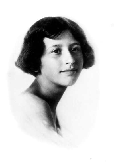 Porträt von Simone Weil (s/w Foto) von Unbekannt
