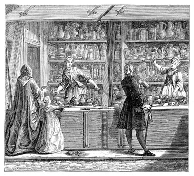 Töpferei, 1885 von Unbekannt