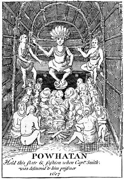 Powhatan in Staat, 1607 ca. 1880 von Unbekannt