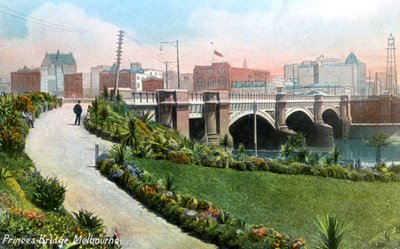 Princes Bridge, Melbourne, Australien, 1912 von Unbekannt