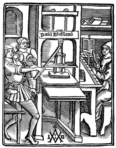 Druckerpresse, 1511, 1893 von Unbekannt
