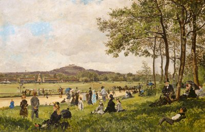 Rennbahn in Longchamps, um 1870 von Unbekannt
