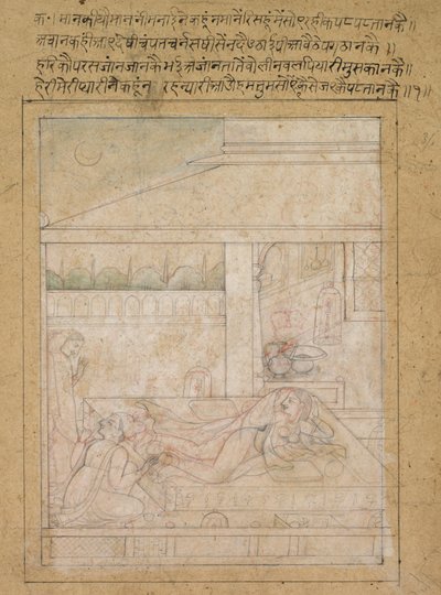 Versöhnung von Radha und Krishna, ca. 1790-1800 von Unbekannt