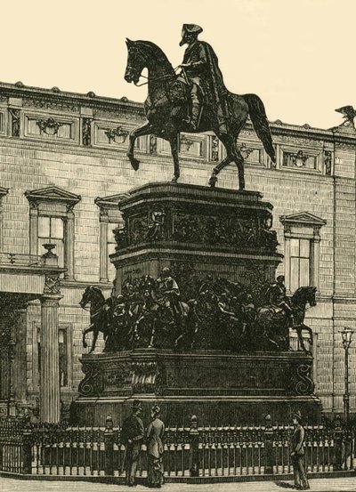 Rauchs Statue von Friedrich dem Großen, Berlin, 1890 von Unbekannt