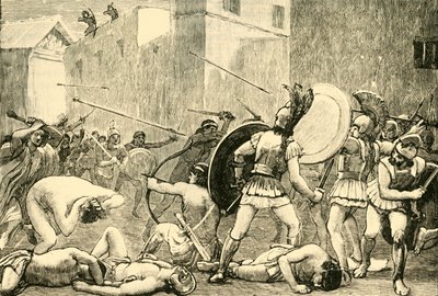 Abwehr von Pyrrhus aus Sparta, 1890 von Unbekannt