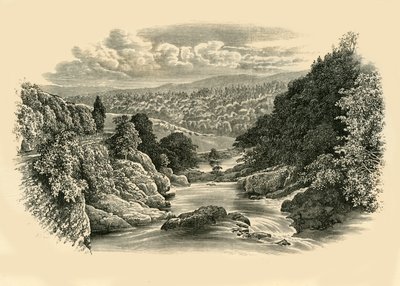 Flussszene bei Pont-Y-Cyffing von Unbekannt