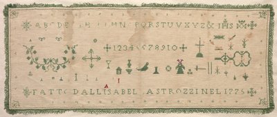 Stickerei, 1775 von Unbekannt