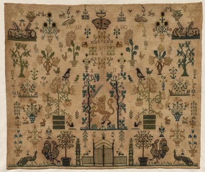 Stickmusterfragment, 1813 von Unbekannt