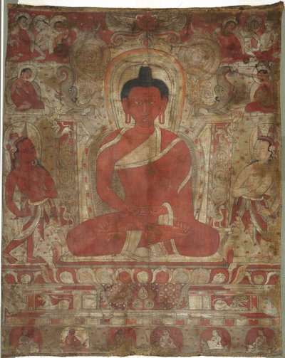 Sitzender Amitabha mit Begleitern, ca. 1100er von Unbekannt
