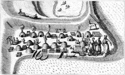 Siedlung in Russisch-Lappland, 1594 von Unbekannt