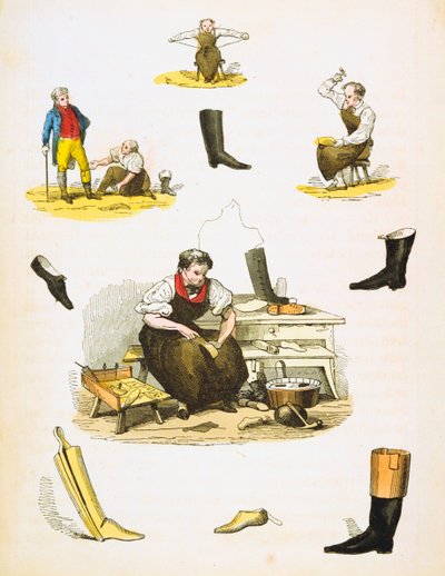 Schuhmacher, um 1845 von Unbekannt