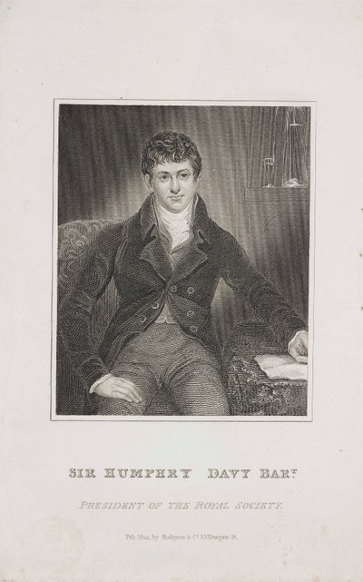 Sir Humphry Davy, englischer Chemiker, um 1824 von Unbekannt
