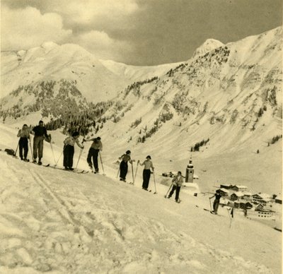 Skistunde, Arlberg, Österreich von Unbekannt