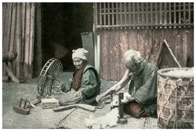 Baumwollspinnen, Japan, 1904 von Unbekannt