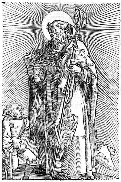 St. Antonius der Große, ägyptischer Asket von Unbekannt