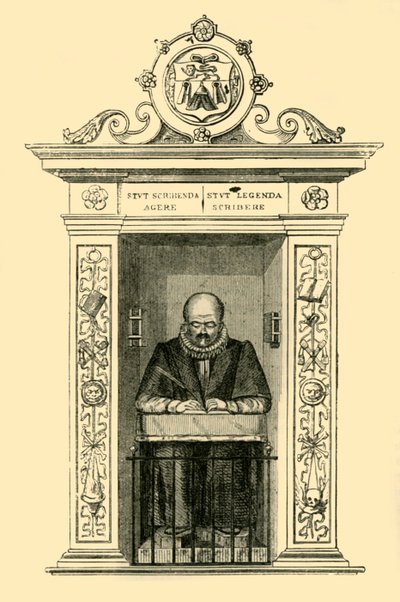Stows Monument in St. Andrew Undershaft, ca. 1872 von Unbekannt