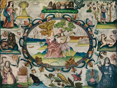 Stumpfwerkbild, Jakobäisches Zeitalter, um 1615 von Unbekannt