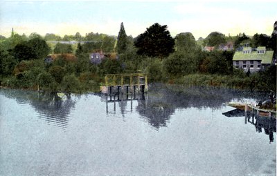 Sonnenuntergang an der Themse, Caversham, Berkshire, 20. Jahrhundert von Unbekannt