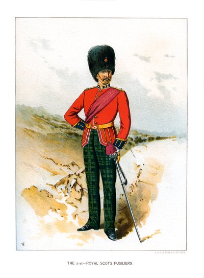 Die 21. Royal Scots Fusiliers, um 1890 von Unbekannt
