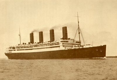 Die Aquitania Cunard Line, 45.647 Tonnen, um 1930 von Unbekannt