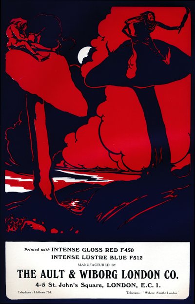 Werbung der Ault & Wiborg London Co., 1919 von Unbekannt