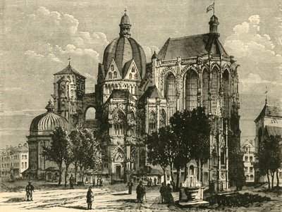 Die Basilika von Aachen oder Aix-La-Chapelle, 1890 von Unbekannt