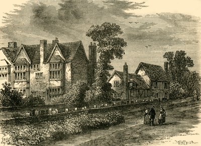Das Schwarz-Weiß-Haus (1800, ca. 1876) von Unbekannt