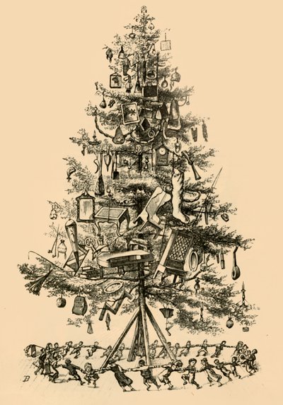 Die Kinder tanzten fröhlich um den Baum, 1882 von Unbekannt