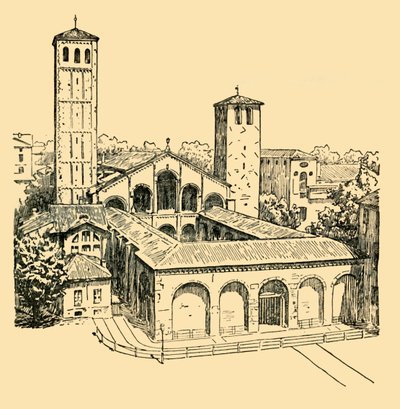 Die Kirche St. Ambrosius in Mailand von Unbekannt