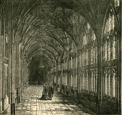 Die Kreuzgänge der Kathedrale von Gloucester, 1898 von Unbekannt