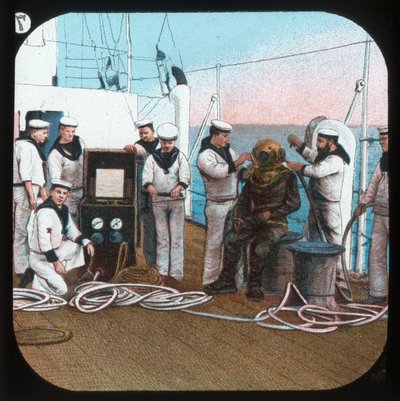 Der Taucher -- H.M.S. Blake, ca. 1900 von Unbekannt