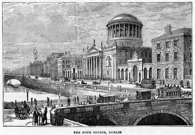 Die Vier Gerichte, Dublin, 19. Jahrhundert von Unbekannt