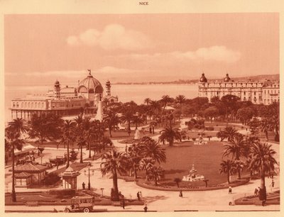 Die Gärten vom Casino aus gesehen, Nizza, 1930 von Unbekannt