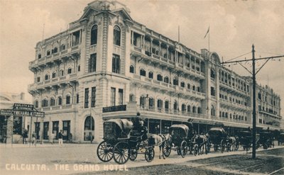 Das Grand Hotel, Kalkutta, um 1920 von Unbekannt