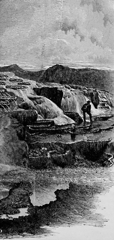 Die heißen Quellen bei Gardiners River, 1883 von Unbekannt