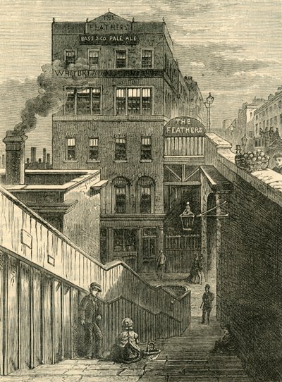 Die Häuser in der Waterloo Bridge Road, c1878 von Unbekannt