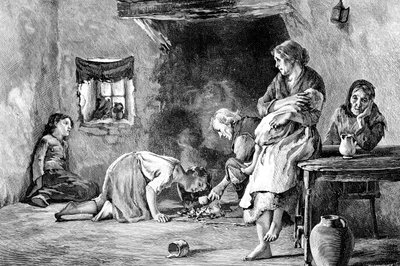 Die irische Hungersnot, 1845-1849, 1900 von Unbekannt