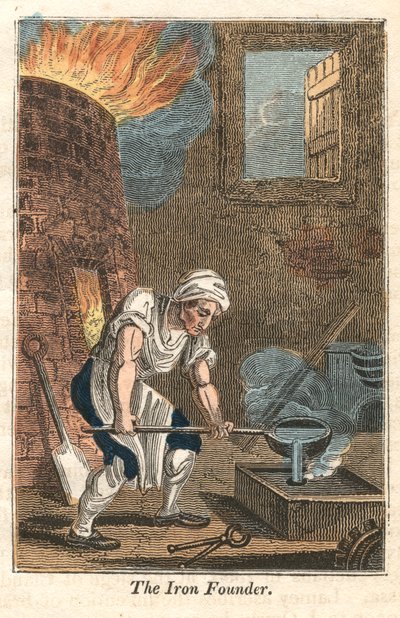 Der Eisengießer, Rotherham, Yorkshire, 1821 von Unbekannt