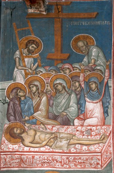 Die Beweinung Christi, ca. 1350 von Unbekannt