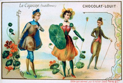 Die Sprache der Blumen, Kapuzinerkresse, Gleichgültigkeit, um 1900 von Unbekannt