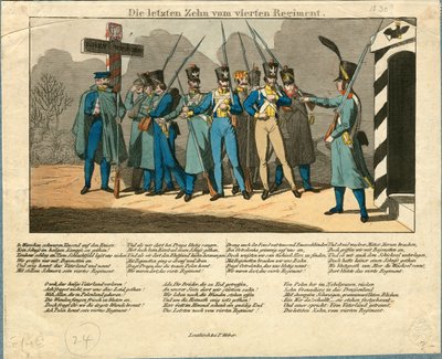 Die letzten Zehn des 4. Regiments, 1831 von Unbekannt