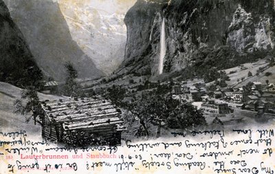 Das Lauterbrunnental, Berner Oberland, Schweiz von Unbekannt