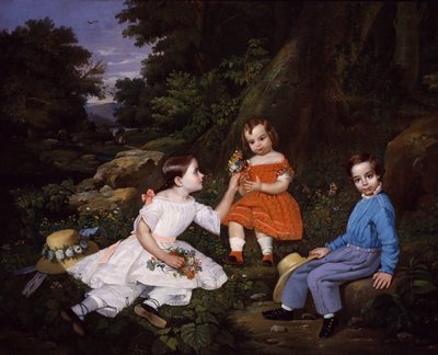 Die Mabie-Kinder, ca. 1852 von Unbekannt