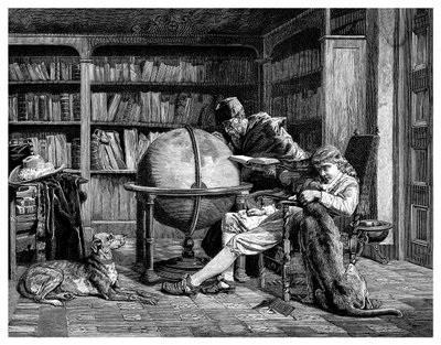 Der Professor und sein Schüler, 1882 von Unbekannt